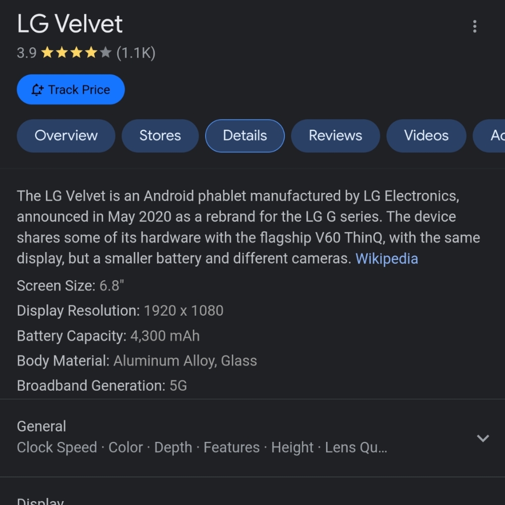 LG VELVET - Picture 2 of 2